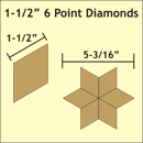 Paper Pieces - 6-point Diamond 1�