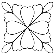 Stencil  Feathered Square (Code 116)