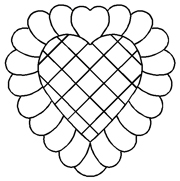 Stencil  Feathered Heart (Code 376)