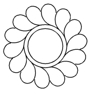 Stencil  Feathered Circle (Code 405)