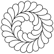 Stencil  Feathered Circle (Code 411)