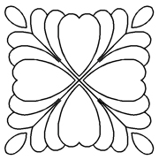 Stencil  Small Feather Block (Code 549)
