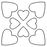 Stencil  Heart Square (Code 81)