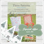 Three Patterns featuring Creative Grids Double-Strip Kaleidoscope Ruler