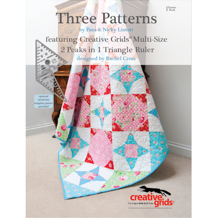 Three Patterns featuring Creative Grids Multi-Size 2 Peaks in 1 Triangle Ruler